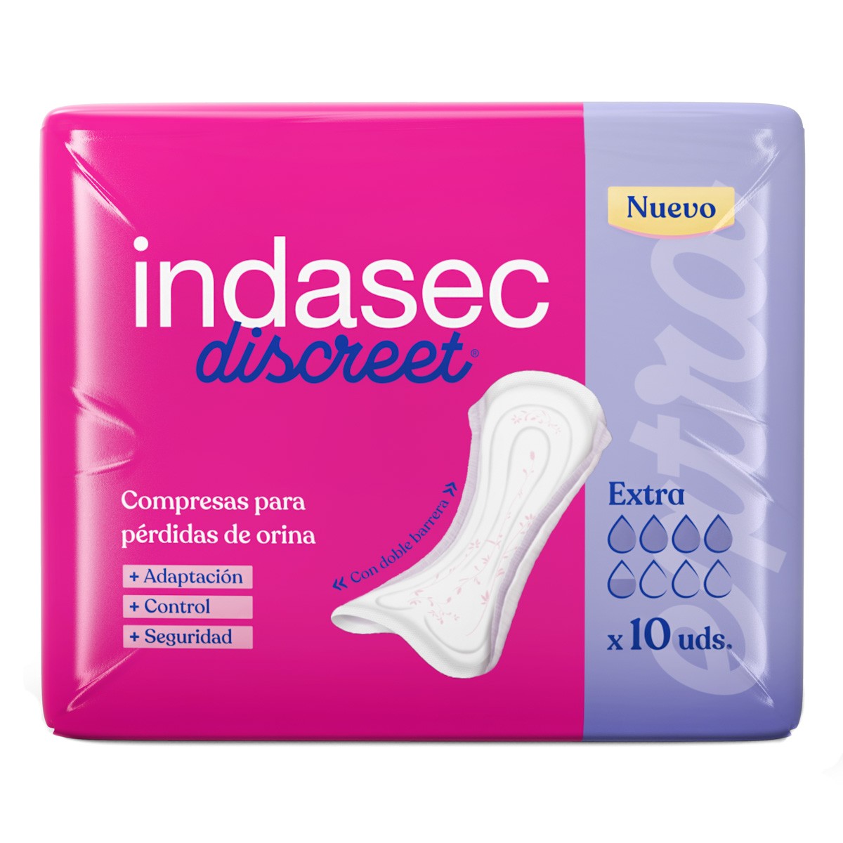 Imagen de Indasec discreet extra 10 unidades