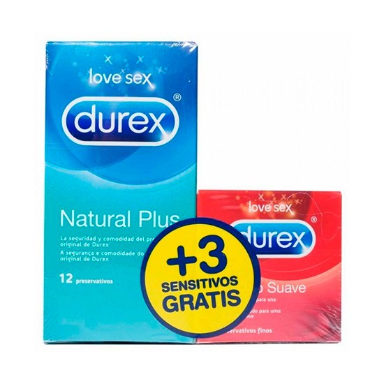 Imagen de Durex preservativo natural plus 12+3 sensitivo